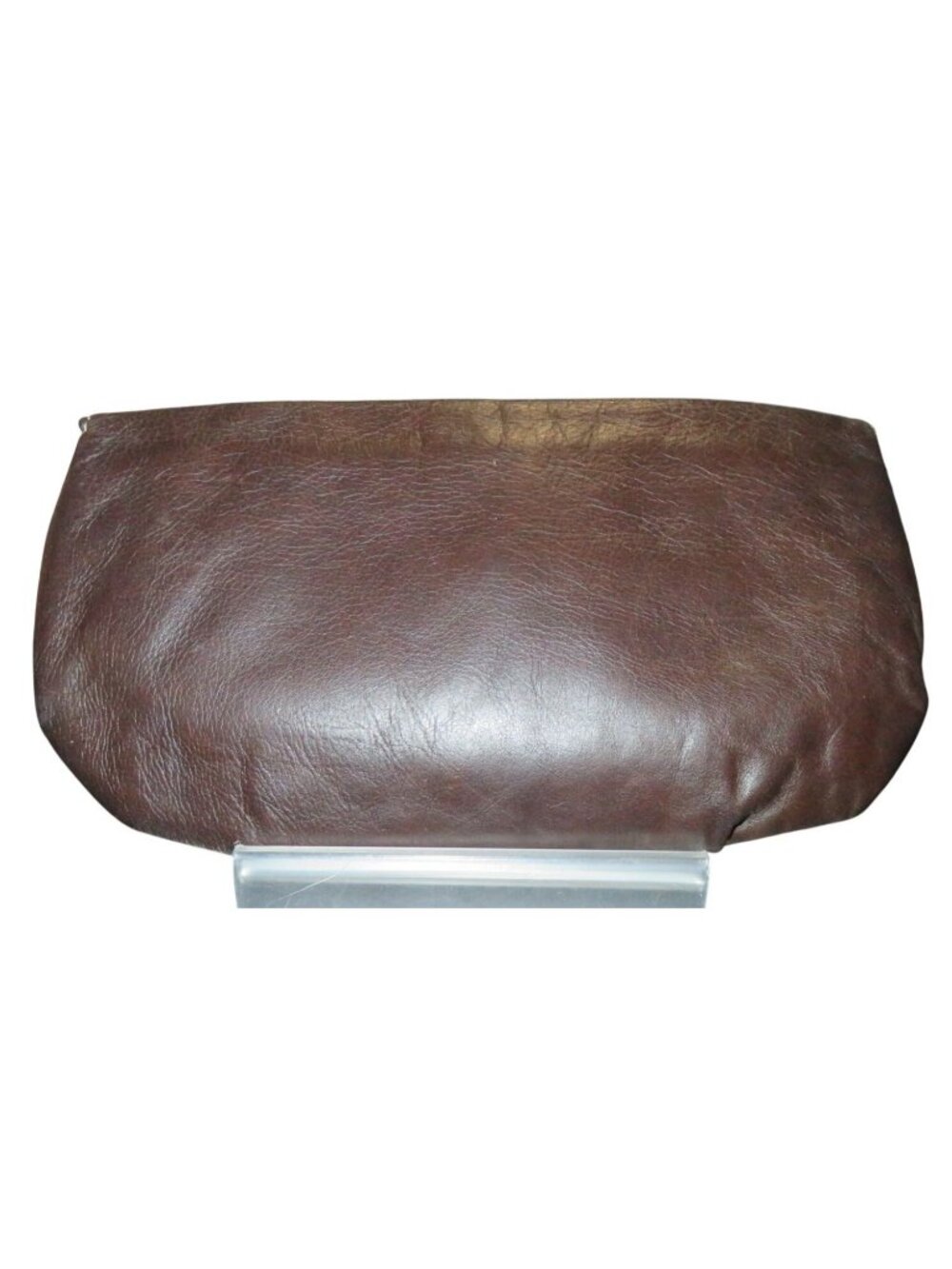 Longchamp Vintage Brown Italian Leather Luxury Snap Closure Flap Clutch Pouch - Picture 2 of 9